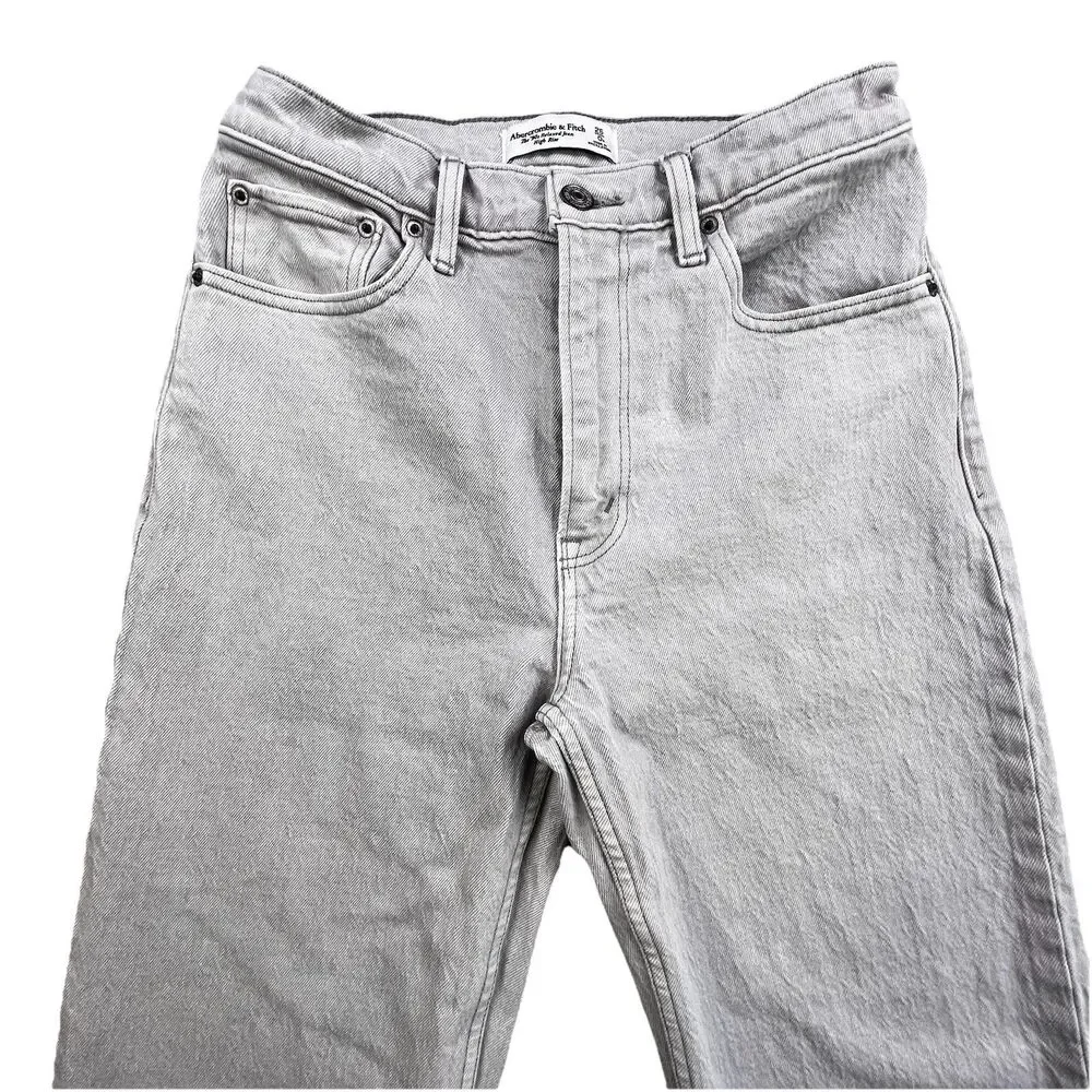 Abercrombie Fitch 90s Relaxed Jean Womens 0 25 High Rise Light Wash Denim Y2K